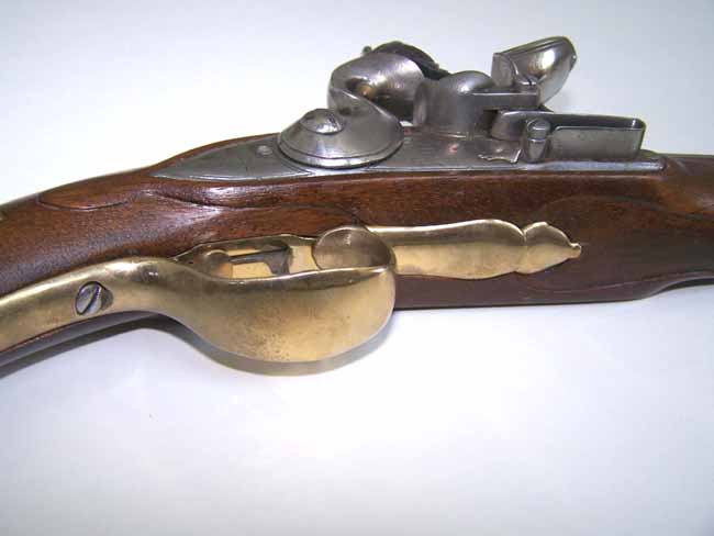 A Colonial Williamsburg made reproduction British Flintlock Heavy Dragoon Pistol with lockplate dated 1761 — image 7